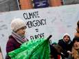 Thunberg en 50 andere Europese klimaatjongeren demonstreren in Brussel