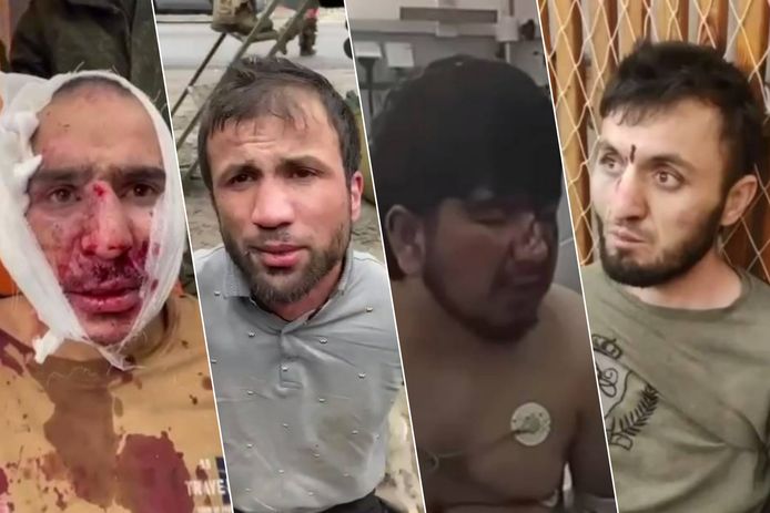 Russische media delen deze beelden van de verdachten van de schietpartij bij Moskou. Volgens het hoofd van Russische staatszender ‘RT’ Margarita Simonyan is de rechtse man het brein achter de operatie.