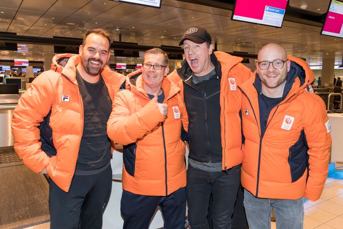 Edwin Evers with Rick Romijn, Niels van Baarlen and Jelte van der Goot.