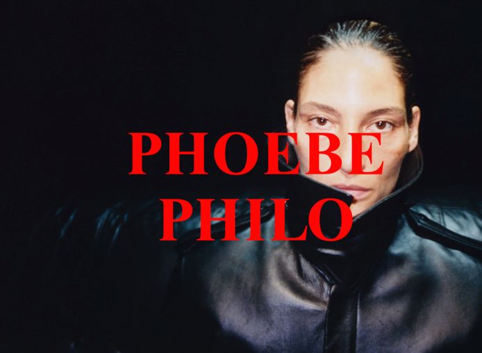 Een foto van haarzelf uit de campagne van haar merk, Phoebe Philo.