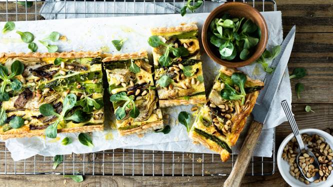 Wat Eten We Vandaag: Artisjokken en groene asperge quiche