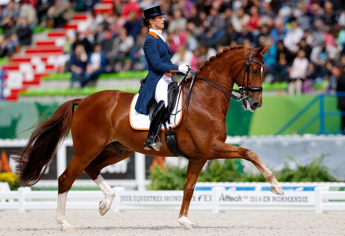 Adelinde Cornelissen boekte veel succes met haar paard Jerish Parzival.