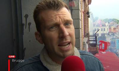 Club-fans gooien bier en blikjes naar VTM-journalist tijdens live-interventie