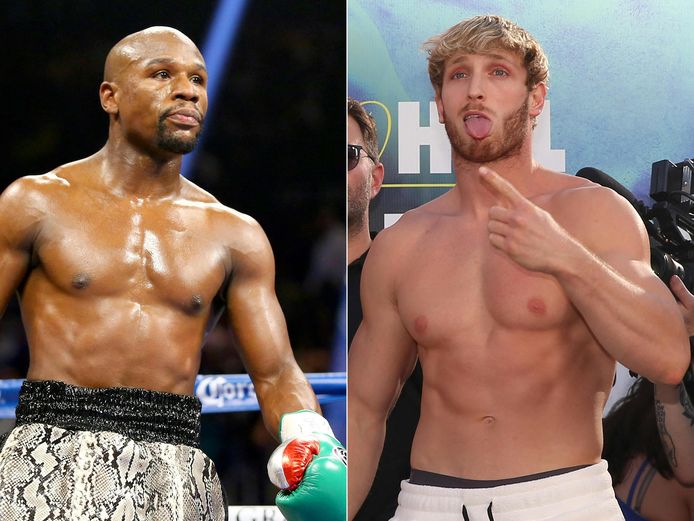 Floyd Mayweather en Logan Paul.