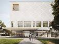 Een impressie van de toekomstige nieuwbouw van Campus Zandpoort van het Busleyden Atheneum.
