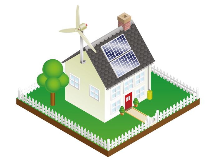 Energieneutraal huis ter illustratie.