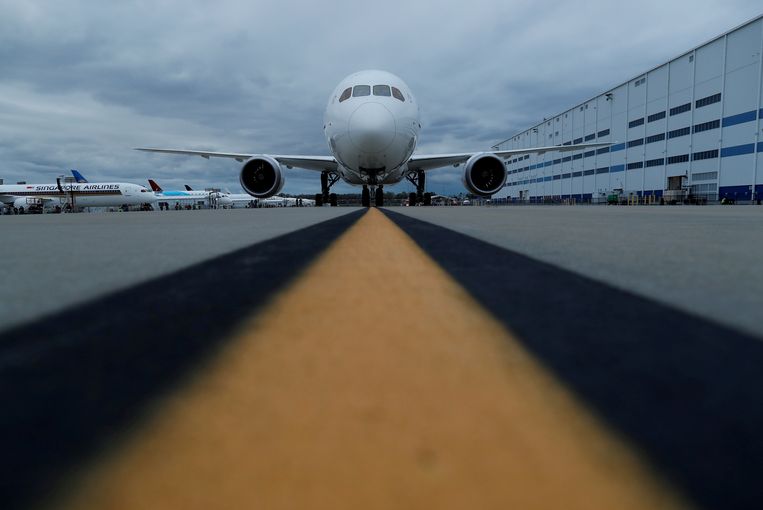 Een Boeing-toestel staat geparkeerd bij de fabriek in South-Carolina. Beeld REUTERS