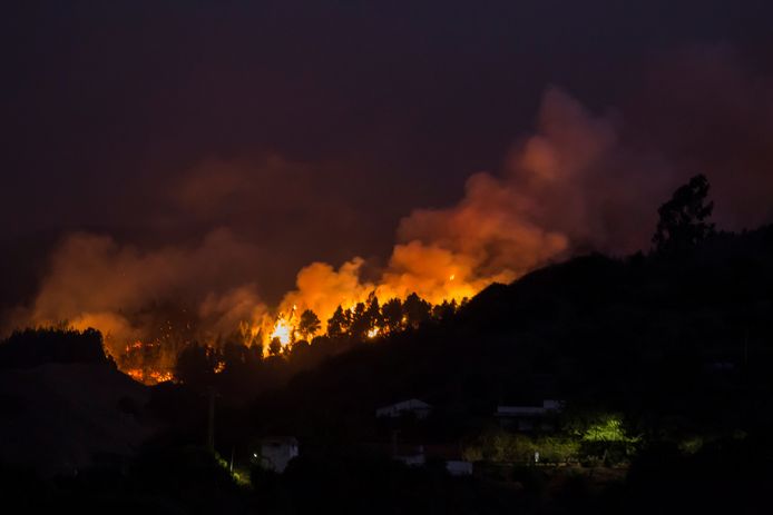 Brand op Gran Canaria.