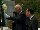 Biden eert omgekomen veteranen in Zuid-Korea
