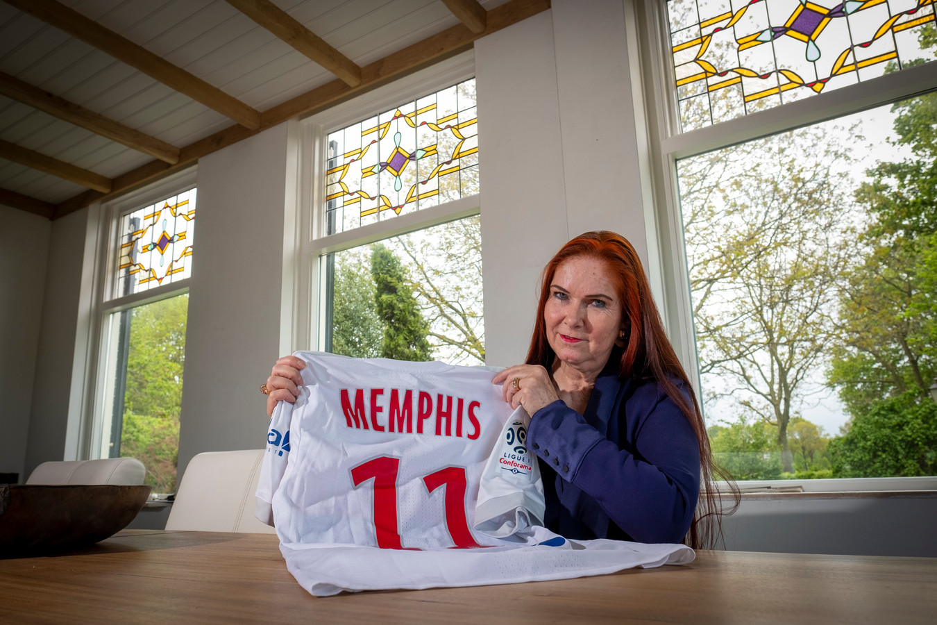 The mother of Memphis Depay, Cora Schensema, during the presentation  News Photo - Getty Images