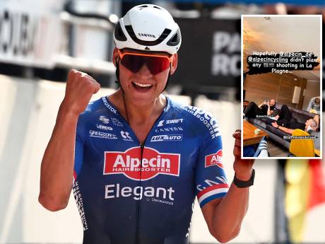 Mathieu van der Poel duikt op met kaalgeschoren hoofd: ‘Hopelijk geen fotoshoot binnenkort’