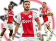 Vlnr: Steven Bergwijn, Dusan Tadic en Antony.