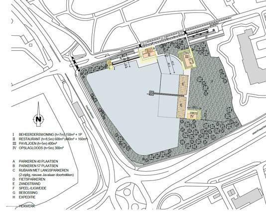 Het plan voor de IJzeren Man in  Eindhoven, een afbeelding uit het nieuwe bestemmingsplan van de gemeente Eindhoven.