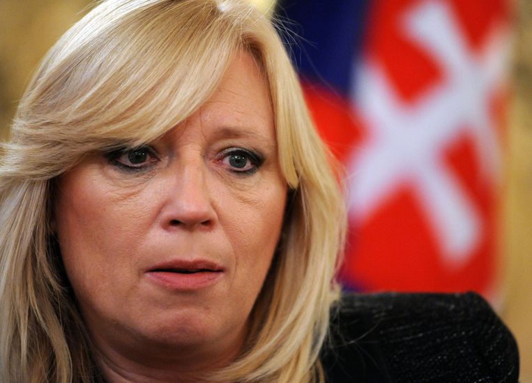 Iveta Radicova, de Slowaakse premier die zich niet herkiesbaar zal stellen, afgelopen oktober. Beeld afp