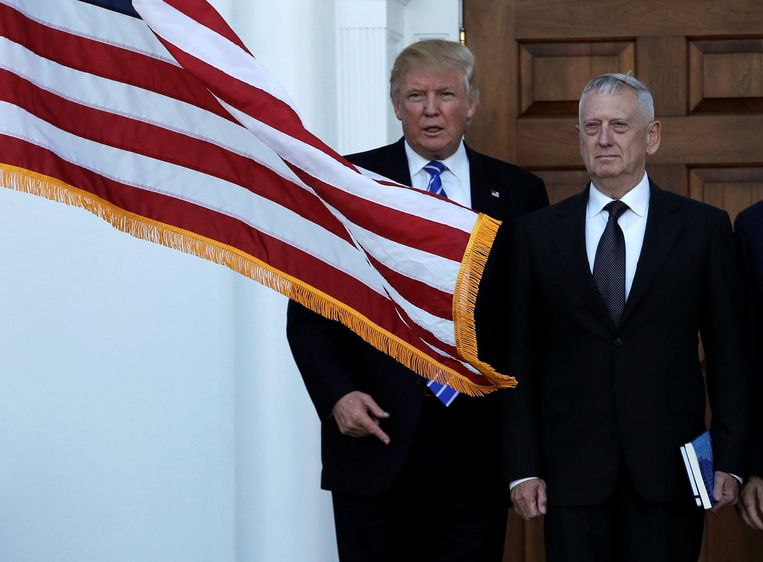 Donald Trump en James Mattis. Beeld reuters