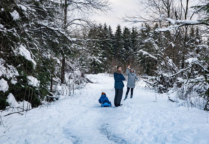 Een winters beeld van op 9 januari uit de Ardennen.