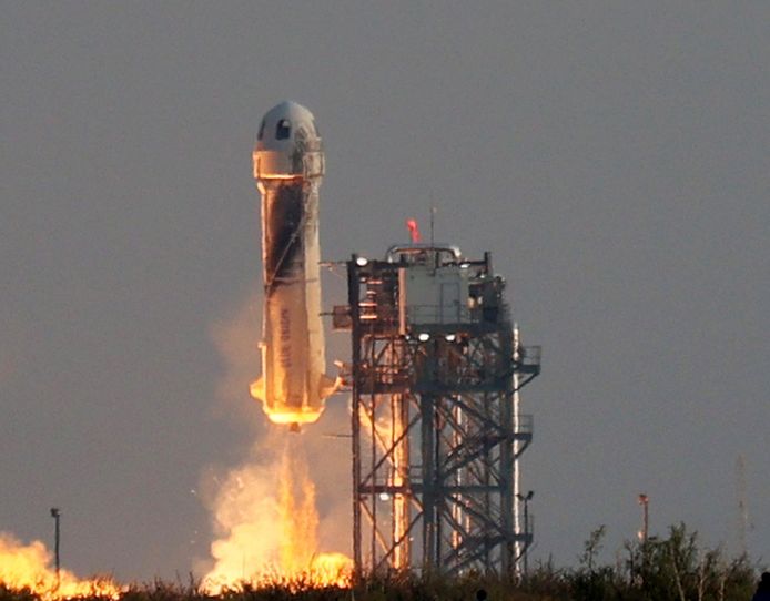 La fusée New Shepard a permis à la capsule de voler à une altitude de 106 kilomètres.