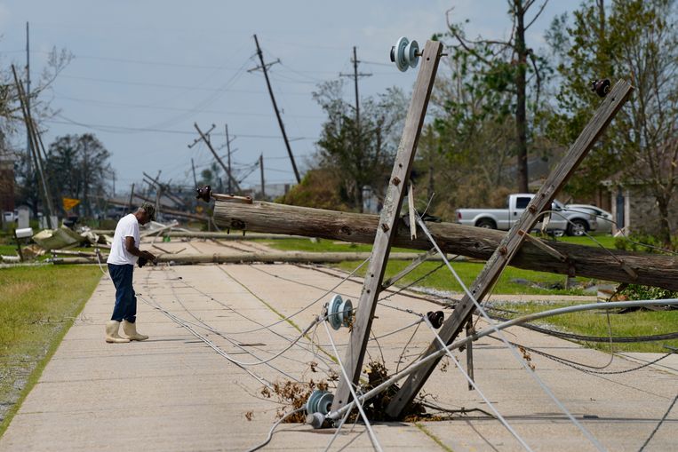 Schade in Houma, Louisiana. Beeld AP