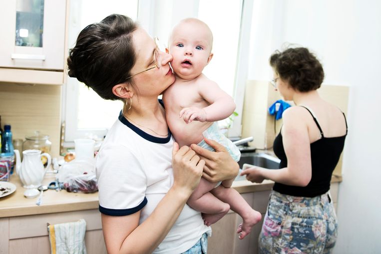 Instagram-fenomeen Anastazja Bernad met baby Lucize. 
