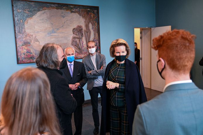 Koningin Mathilde bezoekt HOGENT Kask en Conservatorium Gent
