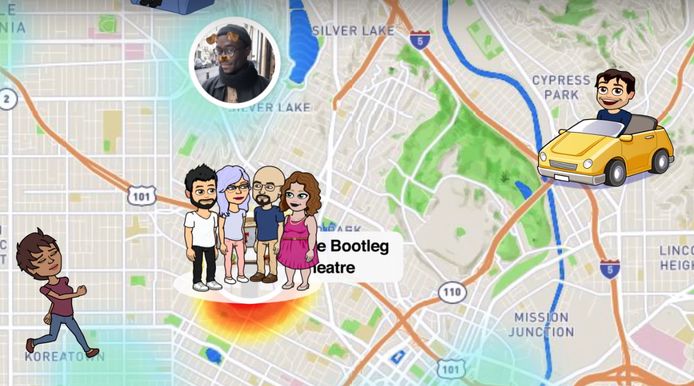 Op de Snap Map kun je precies zien waar jouw vrienden voor het laatst de app hebben geopend.