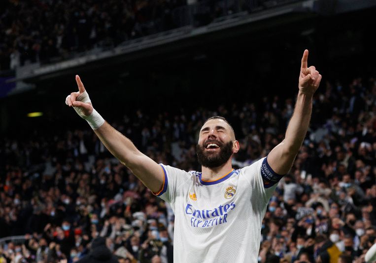 Karim Benzema is de held van Madrid. Beeld REUTERS