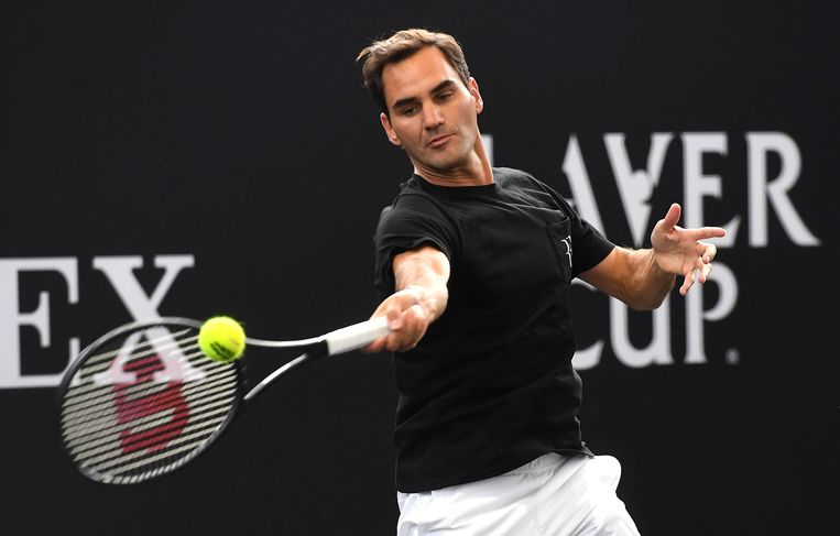 Roger Federer wil afscheid nemen aan de zijde van eeuwige rivaal Rafael Nadal.  Beeld ANP 