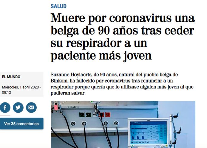 Het Spaanse El Mundo over Suzanne Hoylaerts