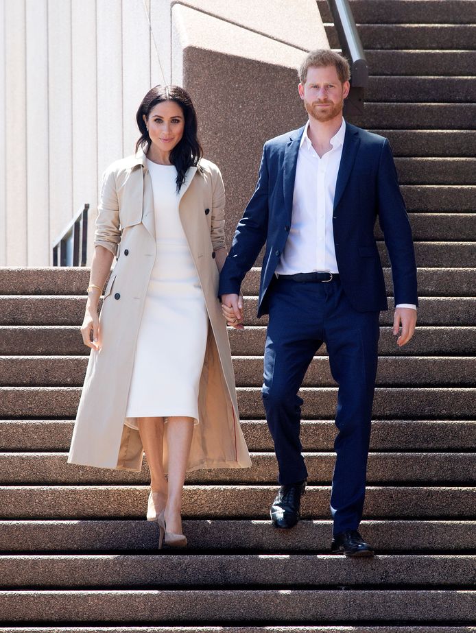 Meghan en prins William vertoeven momenteel in Australië, waar ze vandaag een bezoekje brachten aan het Sydney Opera House.