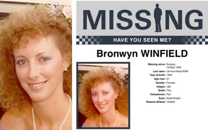 Bronwyn Winfield, mama van twee kinderen, werd vermoedelijk vermoord.