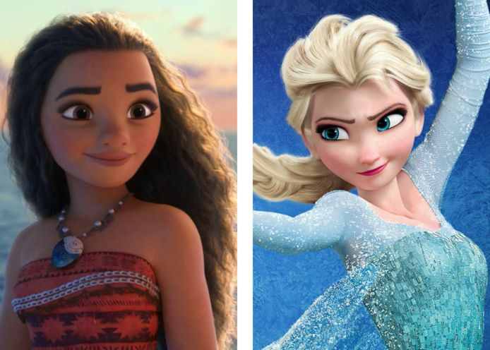 Vaiana en Elsa, de moderne heldinnen van Disney.