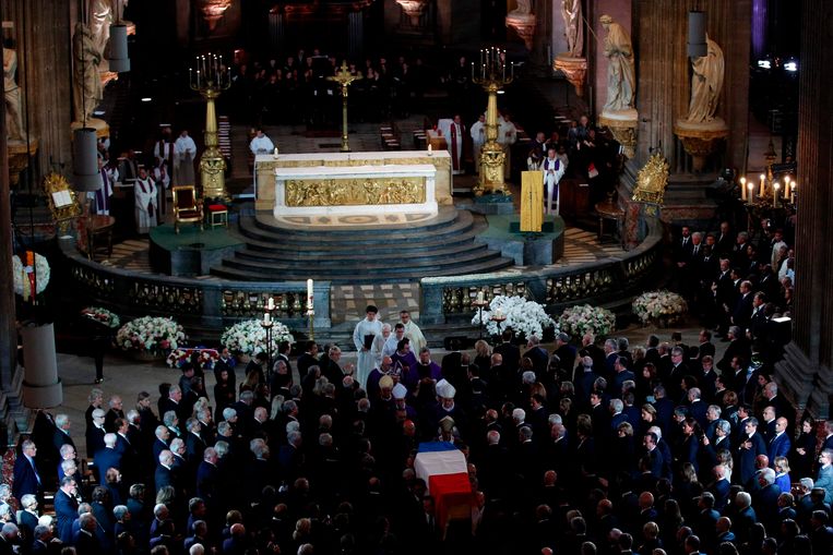 In de kerk Saint-Sulpice in Parijs. Beeld AFP