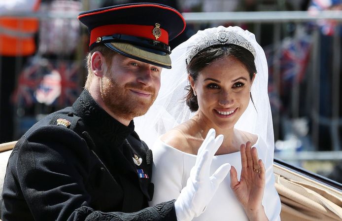 Le 18 mai 2018, le jour de leur mariage.