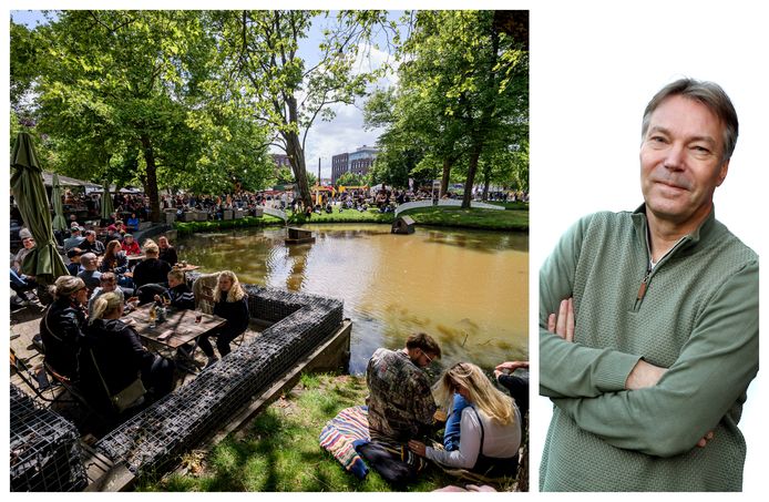 Is er eindelijk weer volop leven in het Prins Bernhardplantsoen, wordt het door de week weer akelig doods.