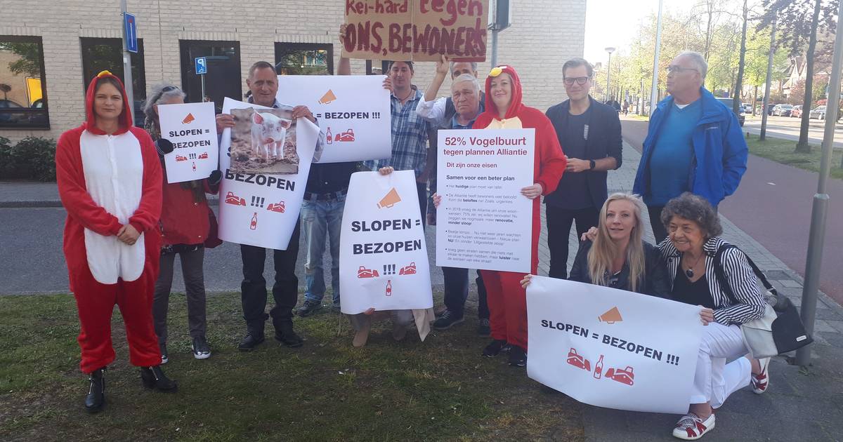Bewoners woedend: ‘College speelt onder één hoedje met De Alliantie over sloop Vogelbuurt in Liender