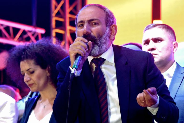 De Armeense oppositieleider Nikol Pasjinjan. Beeld AFP