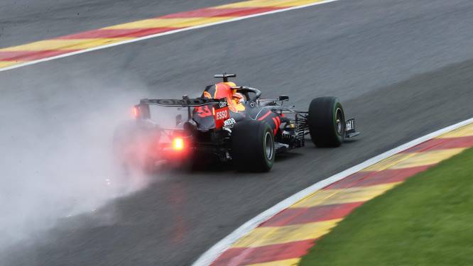 Verstappen seconde sneller dan Hamilton in natte vrije training op Spa
