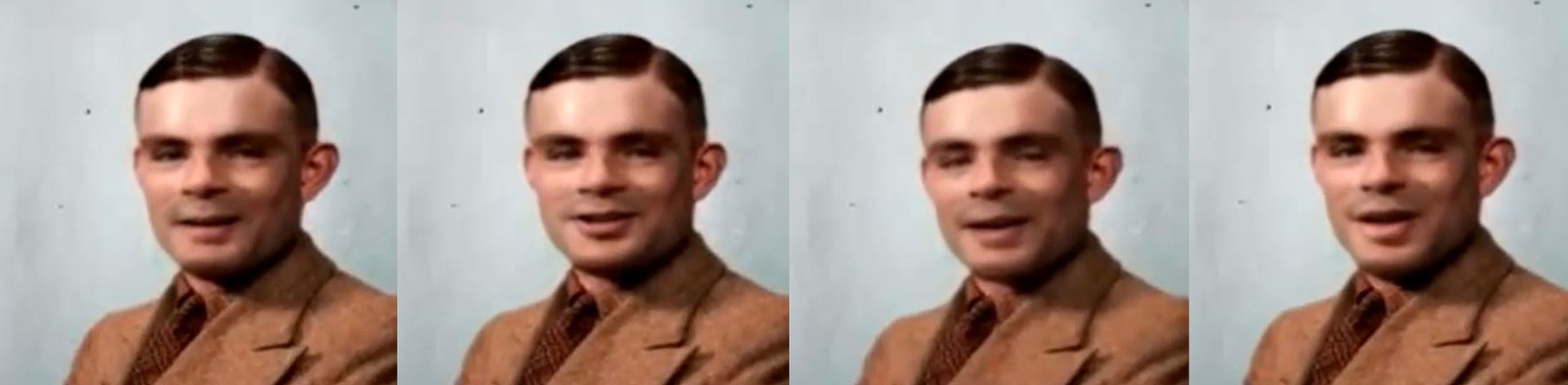 Een deepfake van Alan Turing.  Beeld Trouw
