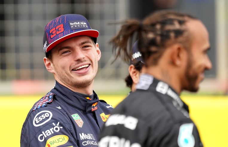 File photo dated 15-07-2021 of Red Bull Racing's Max Verstappen and Mercedes driver Lewis Hamilton. Verstappen, has revealed his opinion of Lewis Hamilton and Mercedes has changed during the course of their season-long title battle - and not in a good way. Issue date: Thursday December 9, 2021. Beeld BrunoPress/PA Images