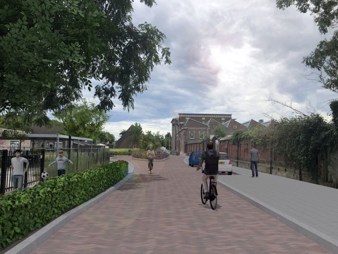 De Lange Nieuwstraat zoals het moet worden, met veel meer groen.