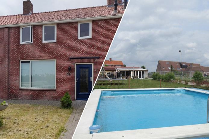 Huis met groot zwembad in Oud-Vossemeer.