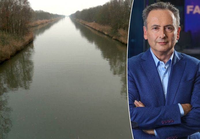 Het kanaal waar de dode vrouw werd gevonden, en Faroek Ozgünes.