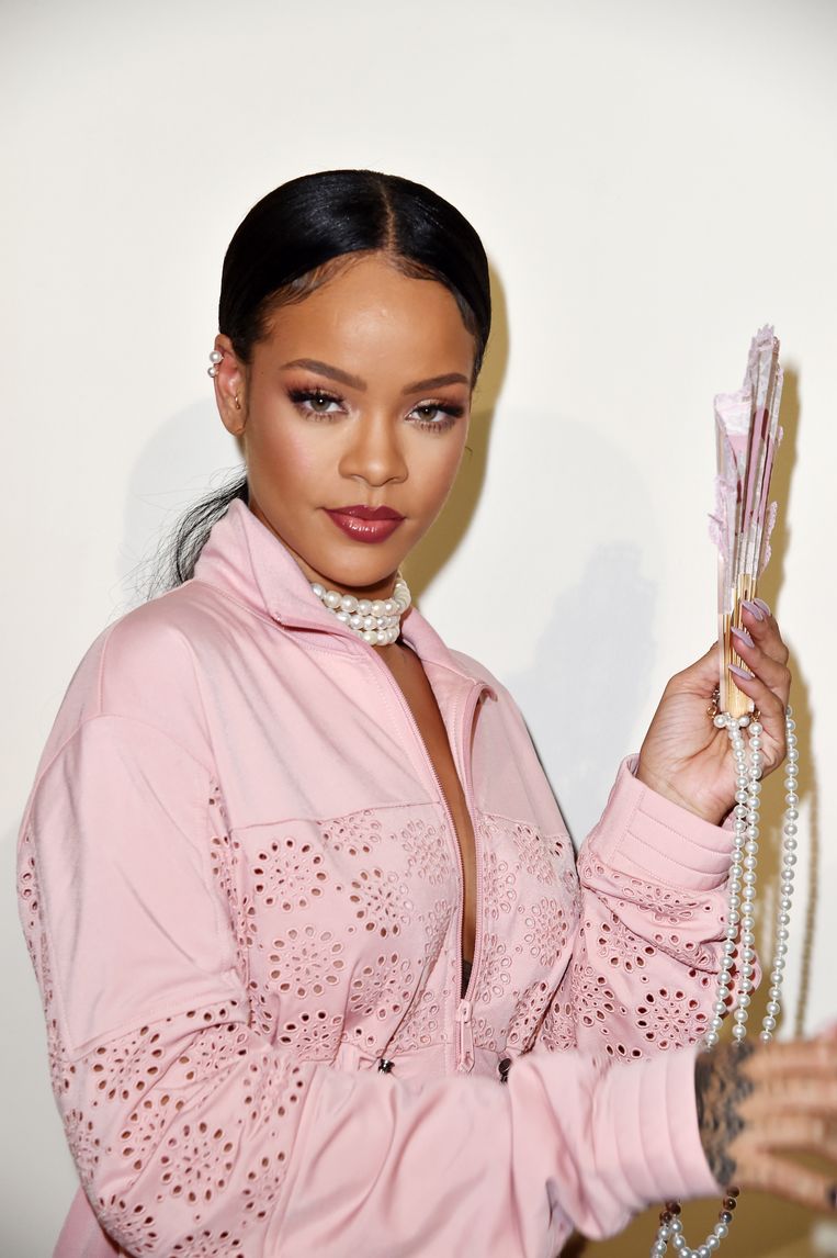 Rihanna bij de lancering van Fenty X Puma in 2016. Beeld Getty Images Europe
