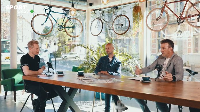 Stijn Vlaeminck, Tom Boonen en Johan Museeuw in de HLN SPORTCAST.