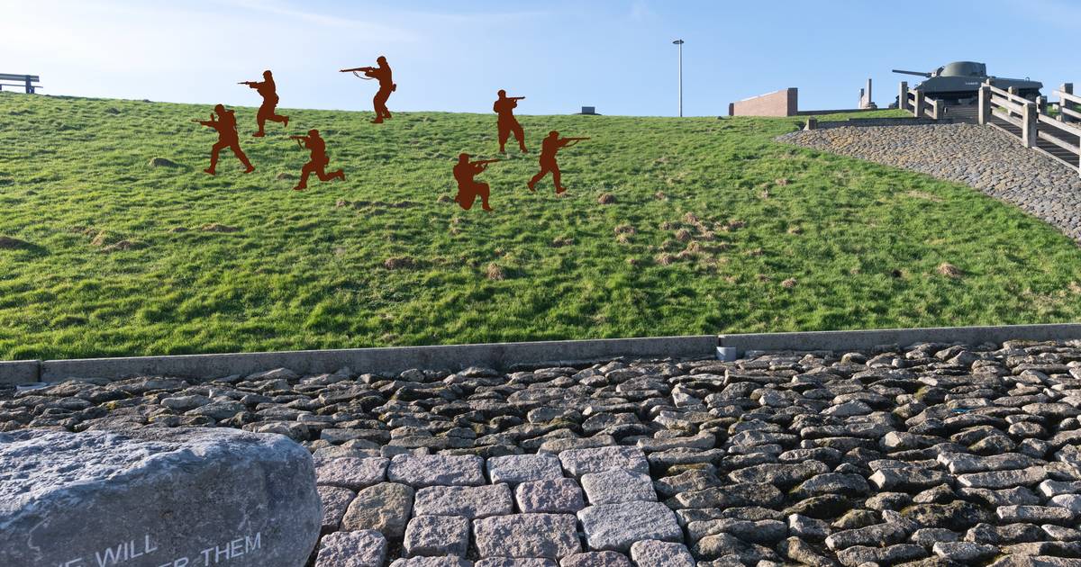 Stalen commando's bestormen de dijk bij Westkapelle