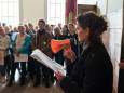 Gebrul en geklap, maar demonstratie tegen bouwplan Oude Tempel verloopt vreedzaam en gemoedelijk