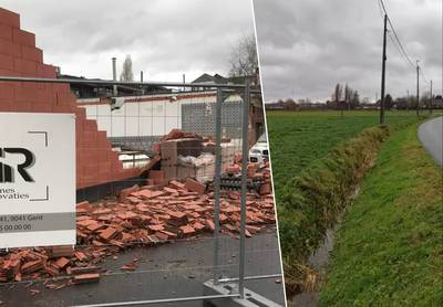 OVERZICHT. Fietser overleden na val, muur van moskee ingestort: rukwinden houden lelijk huis in Vlaanderen
