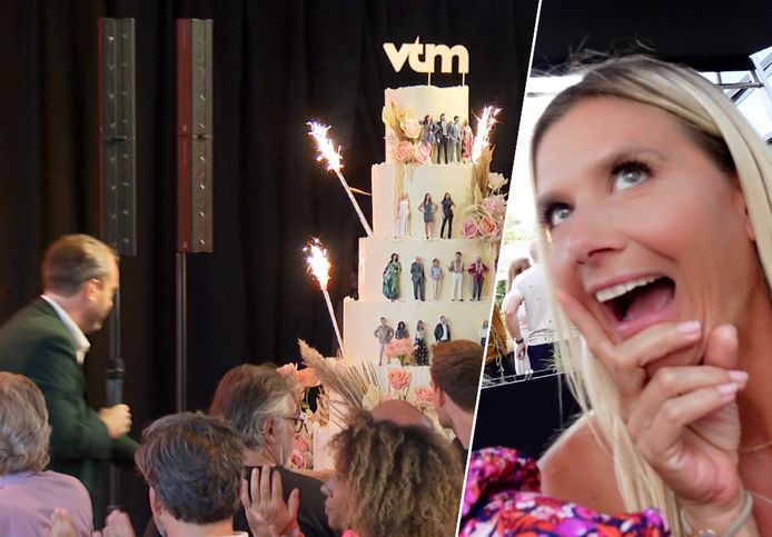 VTM brengt alle BV's bijeen: galajurken, champagne en taart