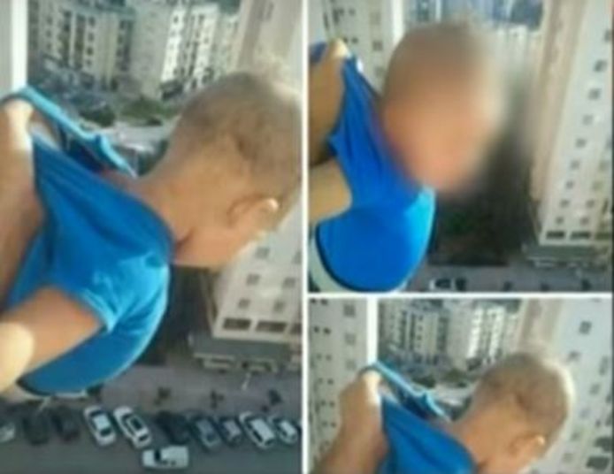 De man beweerde dat internetgebruikers een door hem gemaakte foto van de baby van zijn nichtje op het balkon bewerkten.