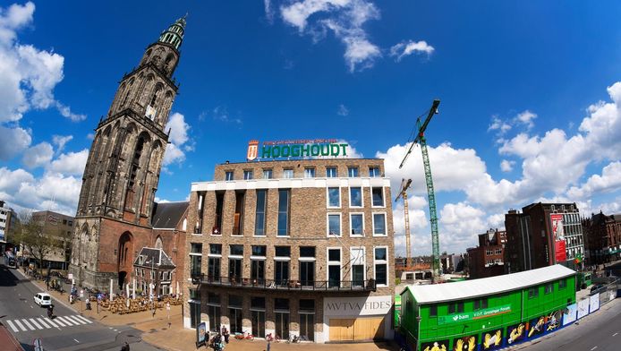 Het gloednieuwe pand van Vindicat aan de grote markt in Groningen.